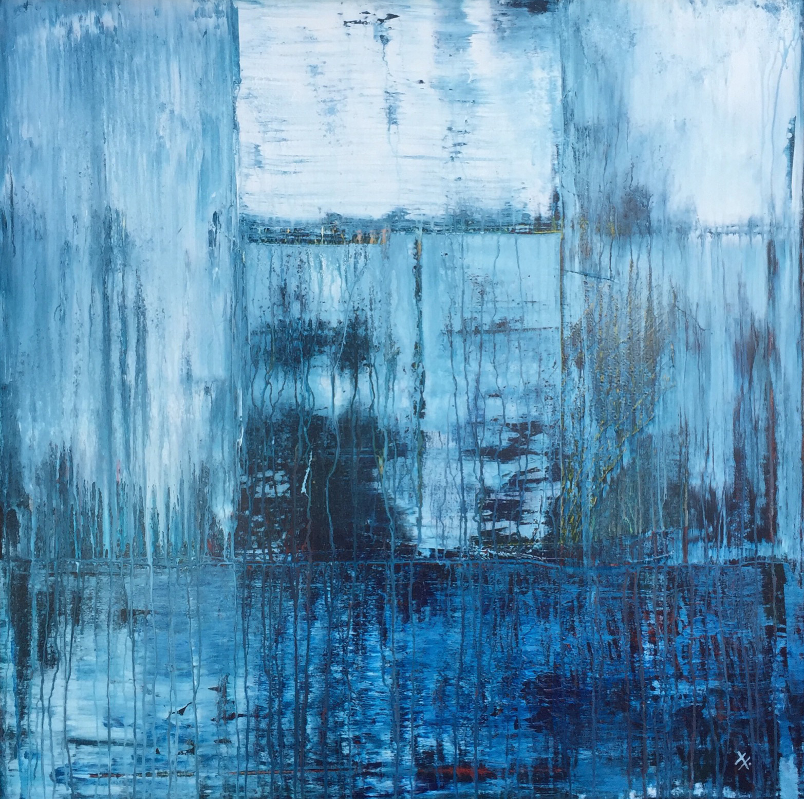 Mares de outono V (94x94 cm)